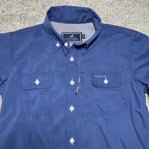PROPERLY TIED Performance Offshore LS Fishing Shirt River Blue Boys Size 8